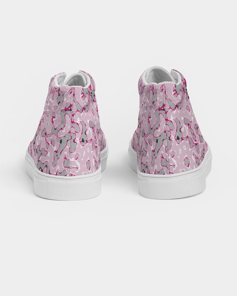 Cotton Candy Camo Women's Hightop Canvas Shoe