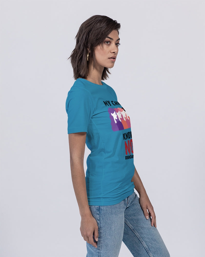 My Chicas Know No Boundaries Unisex Jersey Tee | Bella + Canvas