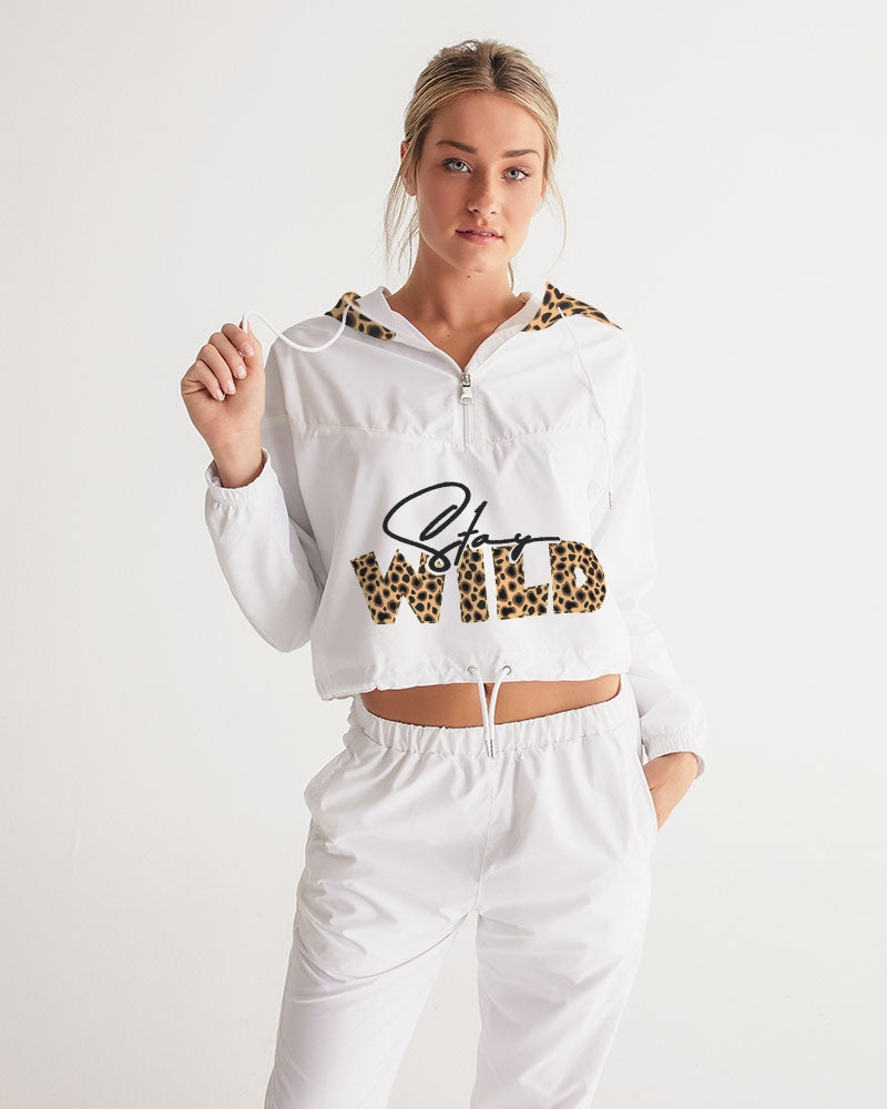 Stay Wild Child Women's Cropped Windbreaker