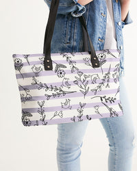 Hey Little Birdie Mauve Stripe Stylish Tote