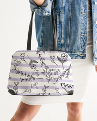 Hey Little Birdie Mauve Stripe Shoulder Bag