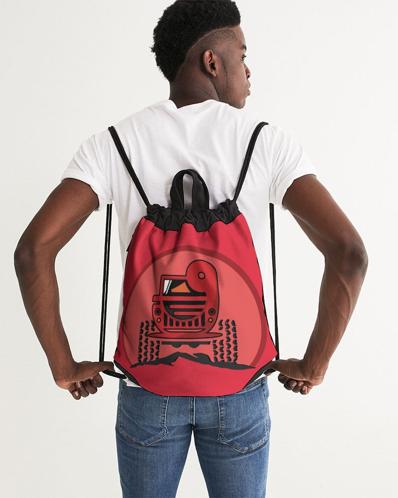 Duck Duck Red Canvas Drawstring Bag