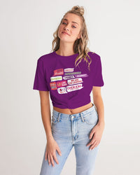 Bubble Love Women's Twist-Front Cropped Tee