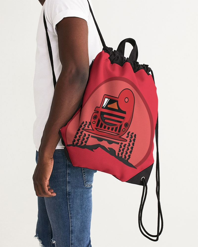 Duck Duck Red Canvas Drawstring Bag