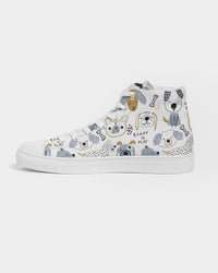 Doggie Love Women's Hightop Canvas Shoe