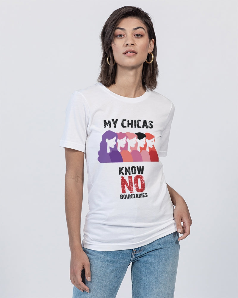 My Chicas Know No Boundaries Unisex Jersey Tee | Bella + Canvas