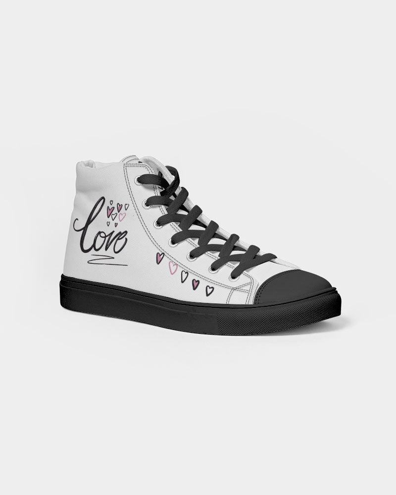 Love Luxe Women's Hightop Canvas Shoe - Black