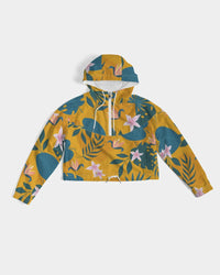 Sweet Blossoms Women's Cropped Windbreaker