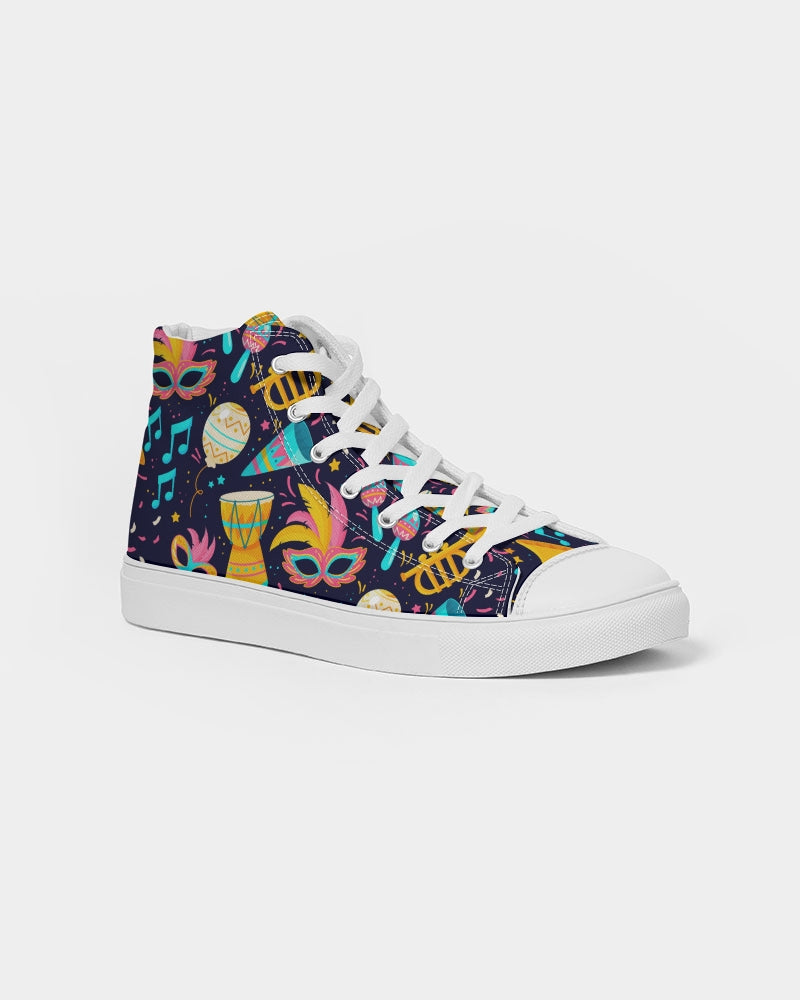 Mardi Gras Madness Women's Hightop Canvas Shoe