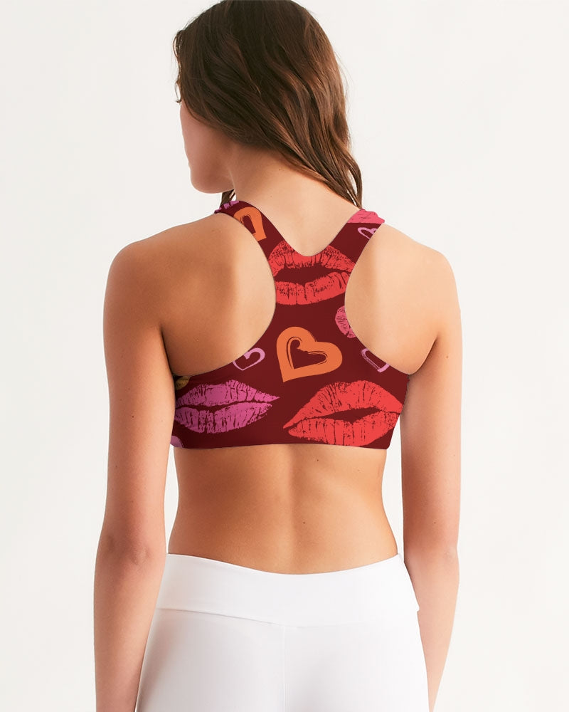 Pucker Up Party! Women's Seamless Sports Bra