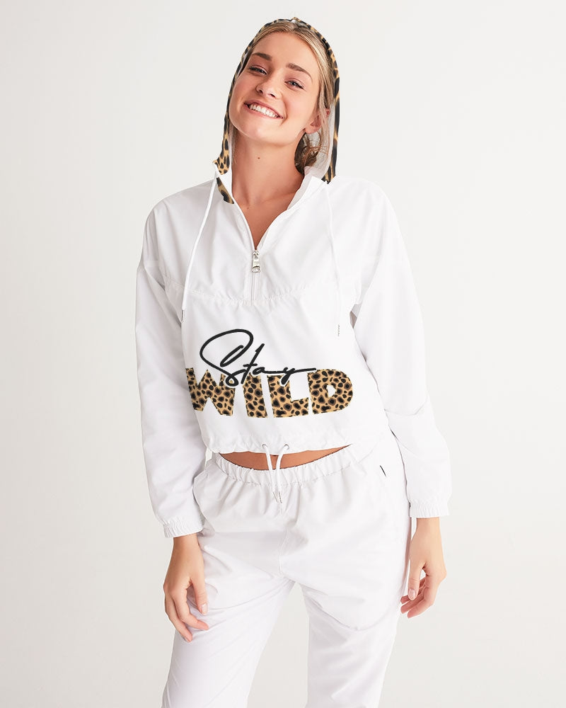 Stay Wild Child Women's Cropped Windbreaker