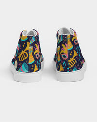 Mardi Gras Madness Women's Hightop Canvas Shoe